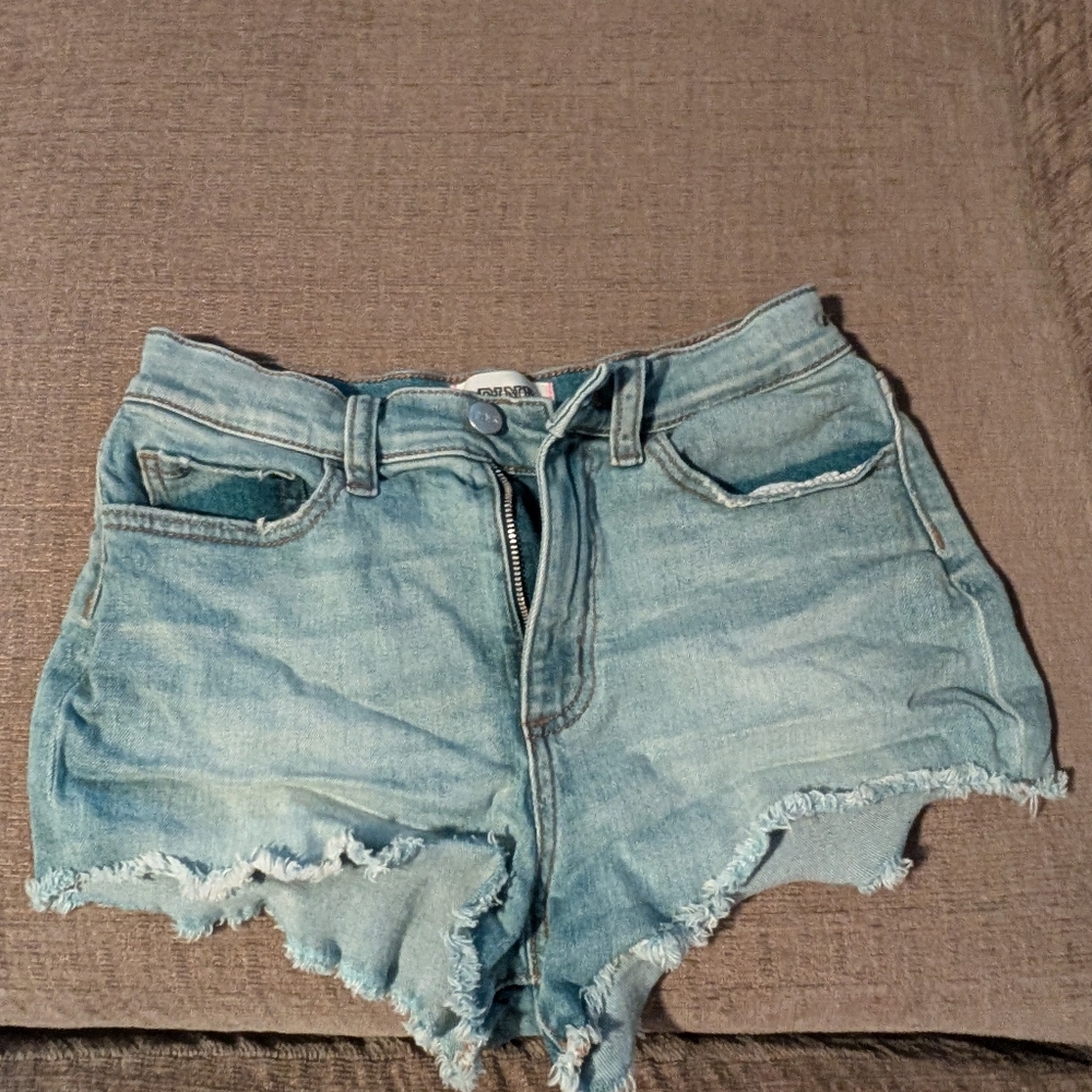 Pink! Denim Cutoff Shorts